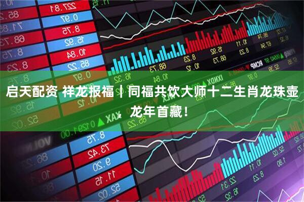 启天配资 祥龙报福｜同福共饮大师十二生肖龙珠壶，龙年首藏！